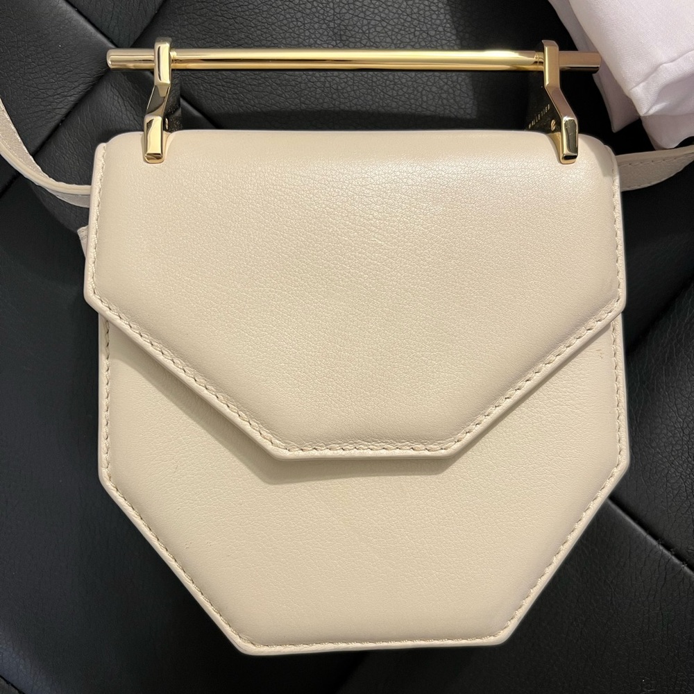 M2malletier Mini Amor Fati Crossbody Shoulder Bag Ivory/Cream